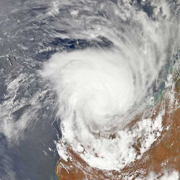 09 января 2006 года. Циклон Clare. Западное побережье Австралии.