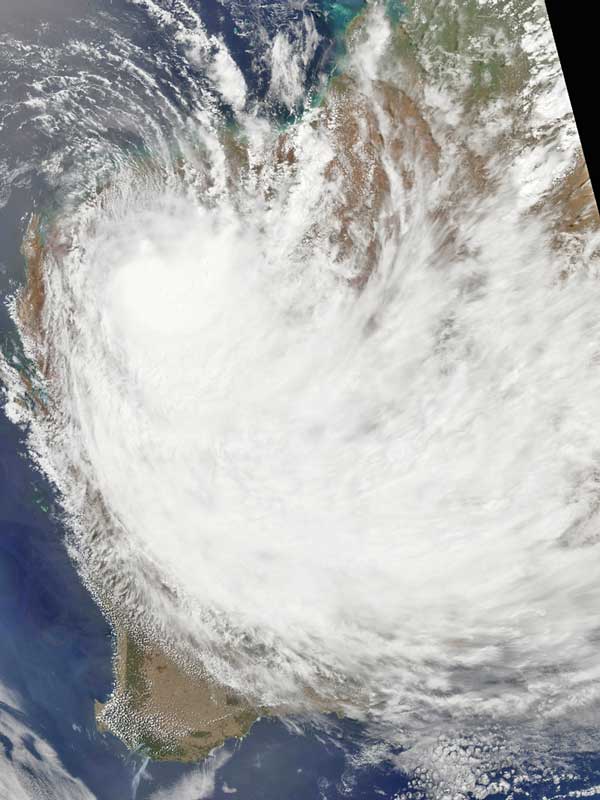 28 февраля 2006 года. Циклон Emma. Западное побережье Австралии.