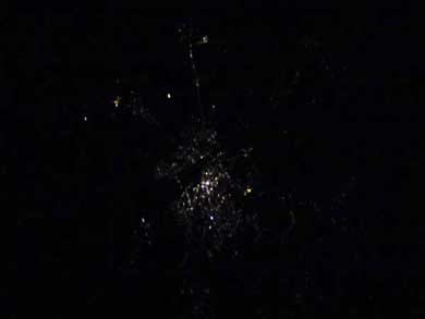 Свет ночных городов. Вид из МКС. Киев.