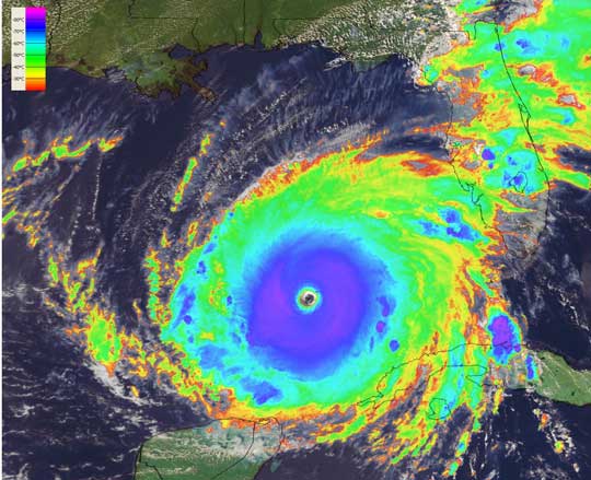 Ураган Rita. 21 сентября 2005 года (NOAA 18).